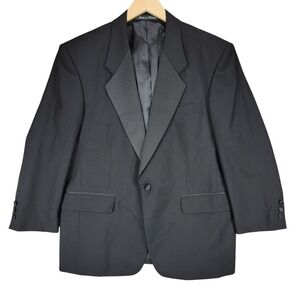 Pierre Balmain Tuxedo Jacket sz 42S Men‎ Black Single Breast 1 Button Wedding